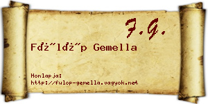 Fülöp Gemella névjegykártya